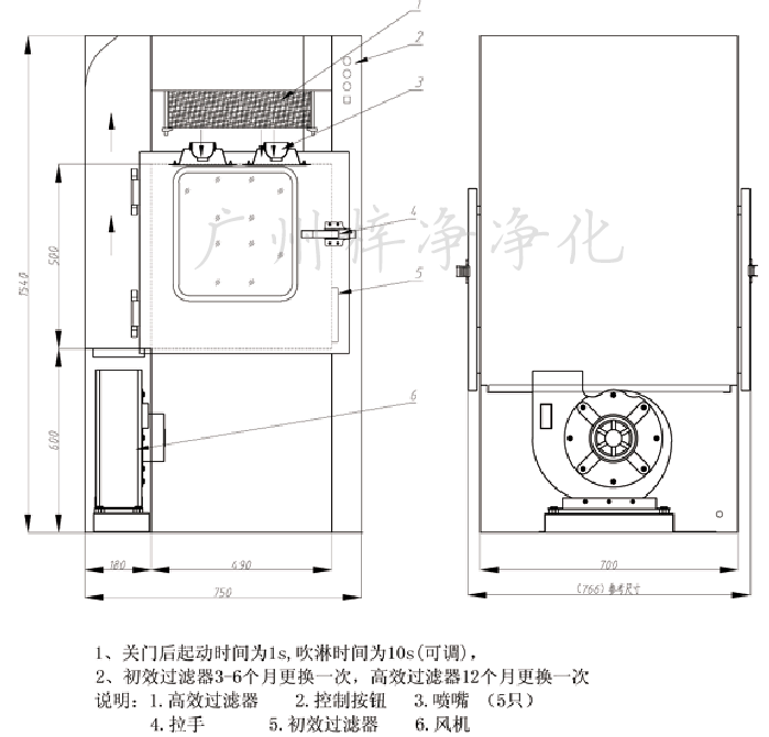 風(fēng)淋傳遞窗方案設(shè)計(jì)圖